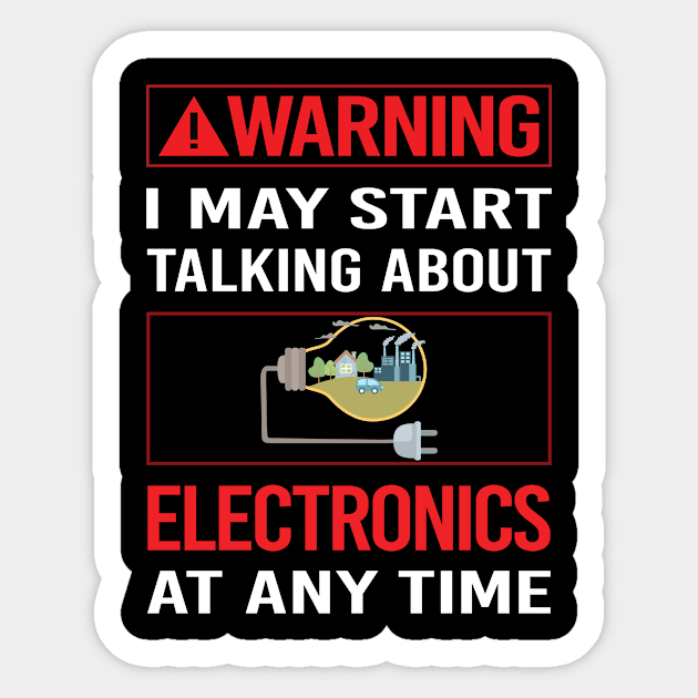 Red Warning Electronics Sticker by Happy Life